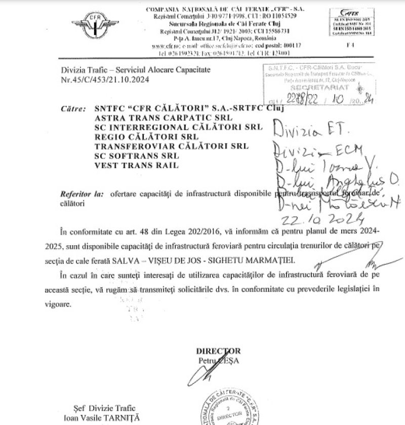 După acuzele de șpagă și valul de nemulțumire, CFR Călători face pasul înapoi și mai ține deschisă linia ferată Salva-Sighet încă un an