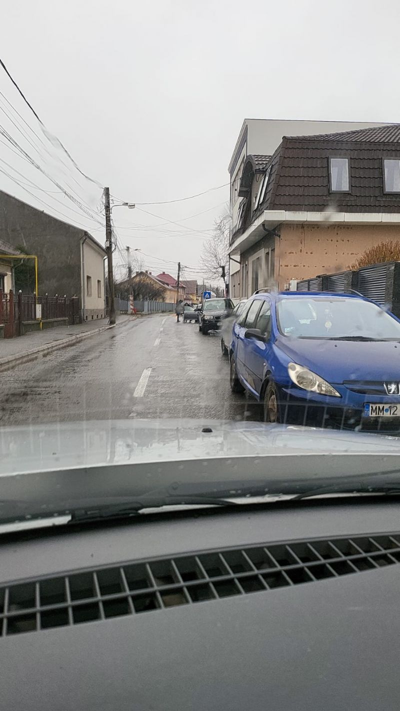 FOTO: SIGHET, ORAȘUL NIMĂNUI - Deși sunt indicatoare cu „Oprirea interzisă” în multe zone, este plin de mașini parcate care blochează circulația. Poliția rutieră și cea locală DORM