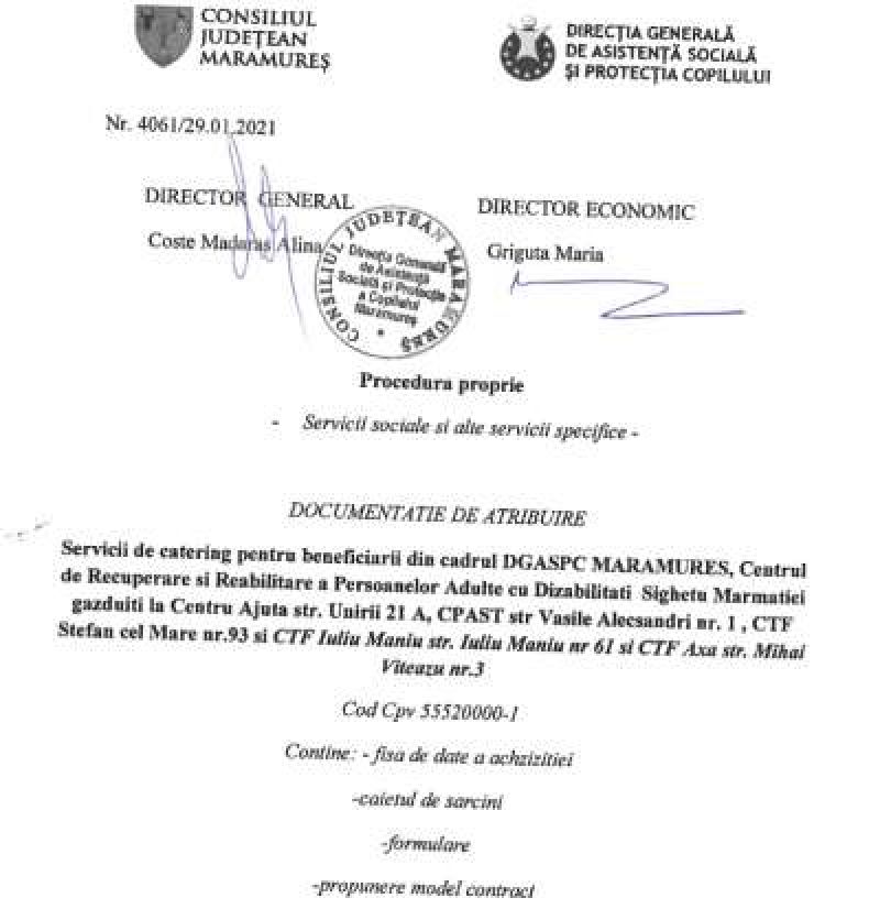 INCOMPATIBILITATE - Firma consilierului județean Daniela Bledea (PNL Sighet) a livrat mâncare DGASPC, care este în subordinea CJ Maramureș