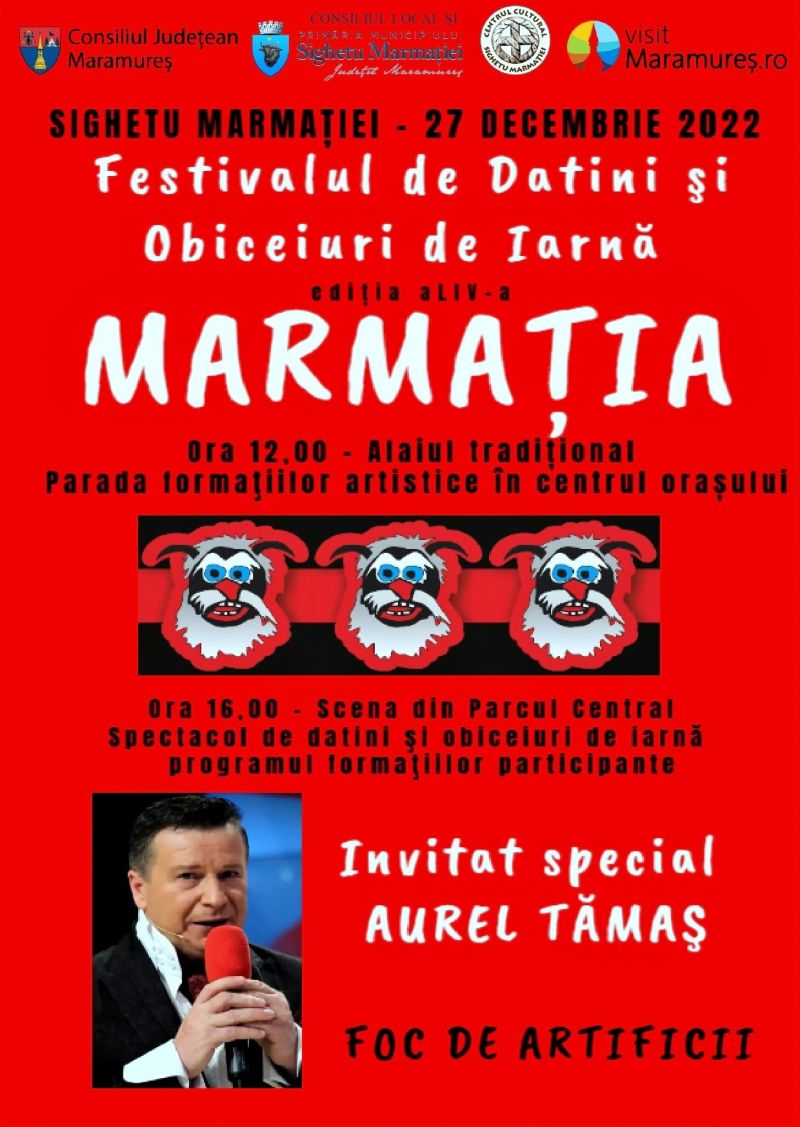 SIGHETU MARMAȚIEI - Invitat special Aurel Tămaș și foc de artificii la Festivalul de Datini și Obiceiuri de Iarna ”Marmația”
